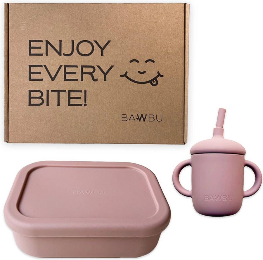 BAWBU Lunchtrommel Lunchbox Siliconen Kinderen Set 2 delig