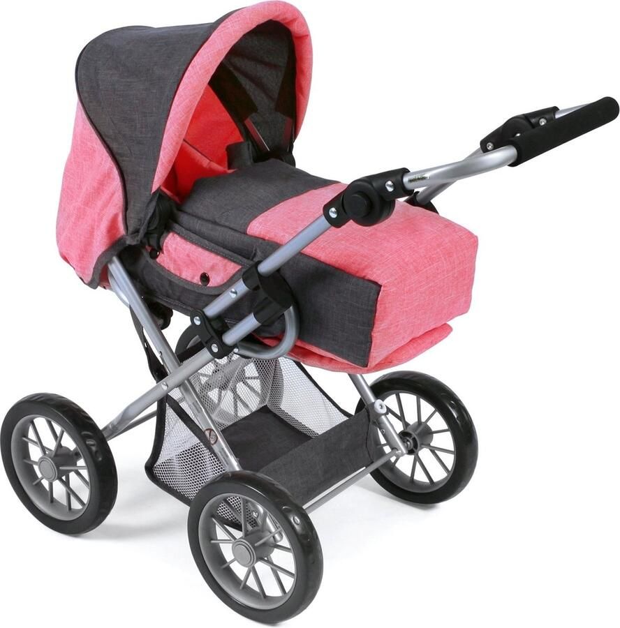 Bayer Chic 2000 LENI poppenwagen combinatie antraciet roze