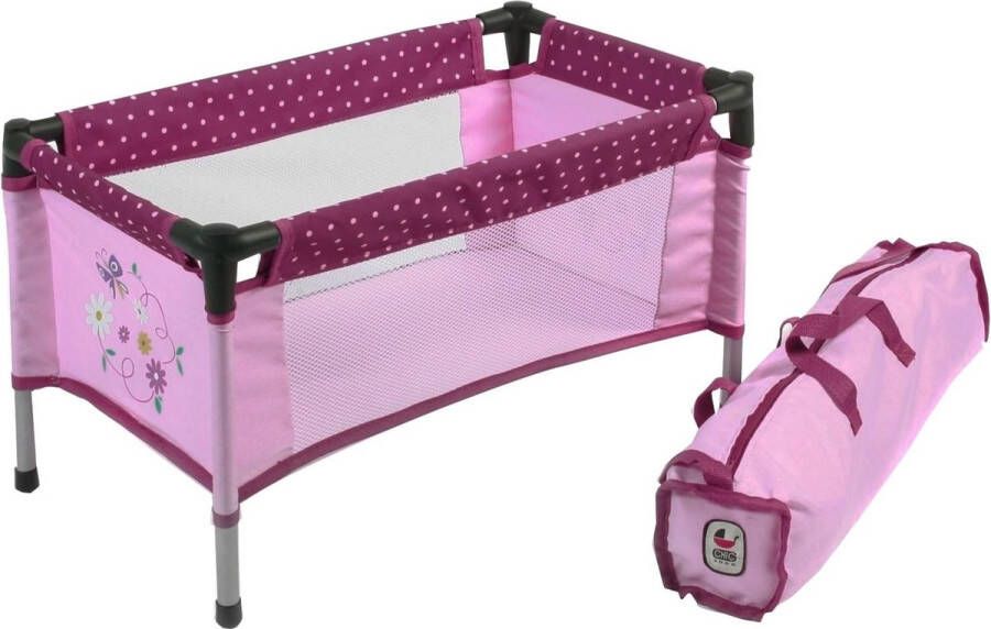 Bayer Chic 2000 Poppen Campingbedje Dots Brombeere