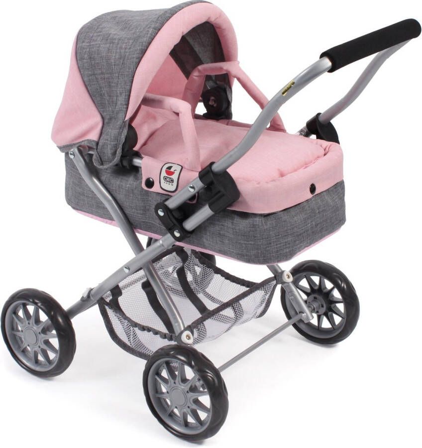 Bayer Chic 2000 Poppenwagen Smarty Melange Grijs Roze