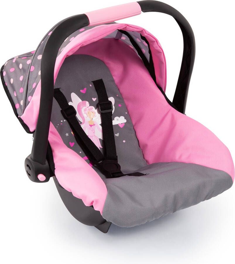 Bayer Design Bayer Autostoeltje Deluxe Car Seat voor poppen Roze met Fee (67966AA)