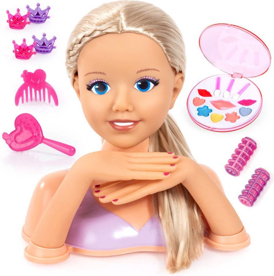 Bayer Design kaphoofd voor make-up en hairstyling met handen accessoires schmink 25 cm