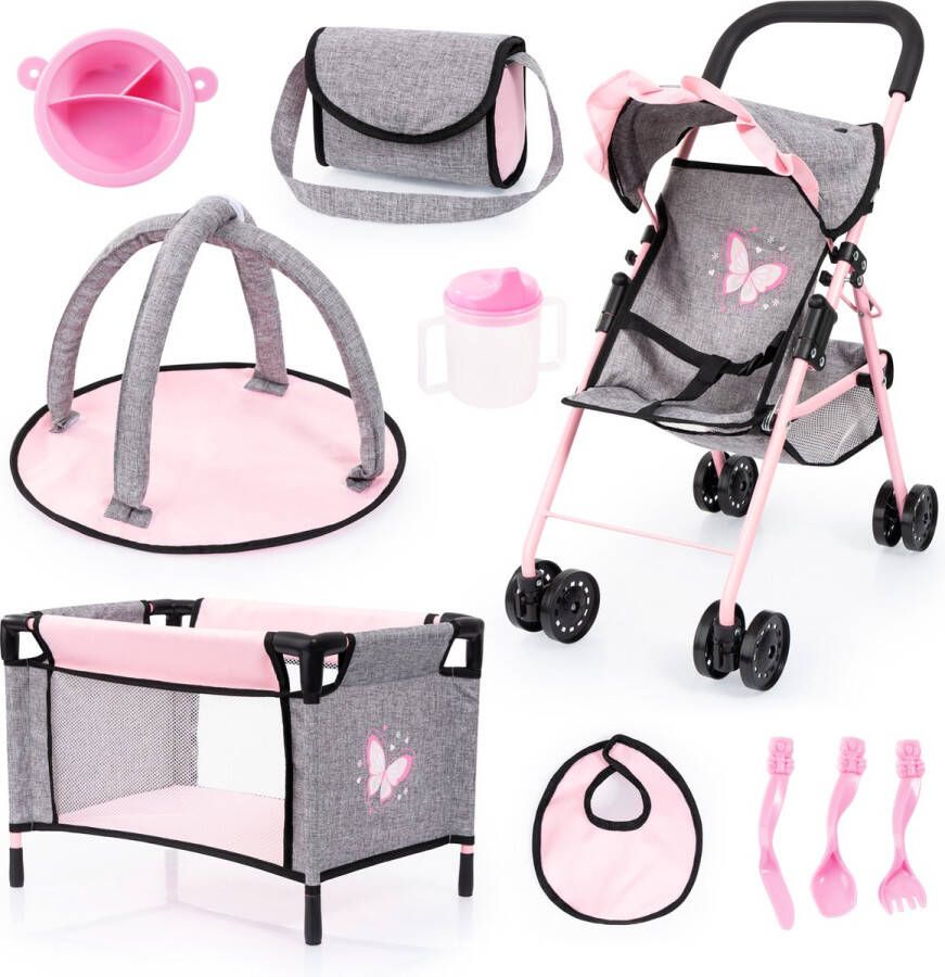 Bayer Design Poppenbuggy bedje speelboog tas accessoires