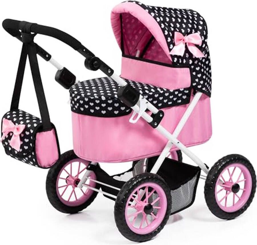 Bayer Design Poppenwagen Trendy in zwart wit roze