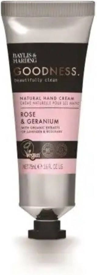 Baylis and Harding Baylis & Harding Hand cream goodness rose & geranium 75 ml handcreme creme voor handen roos