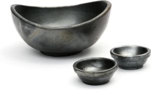 Bazar Bizar De Burned Gebogen Kom Zwart Set van 3