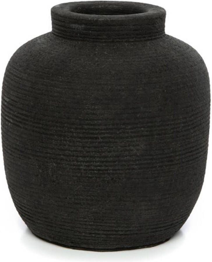 Bazar Bizar Vaas Peaky Terracotta Zwart