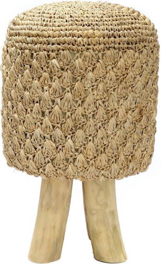 Bazar Bizar De Raffia Tressed Stoel Naturel