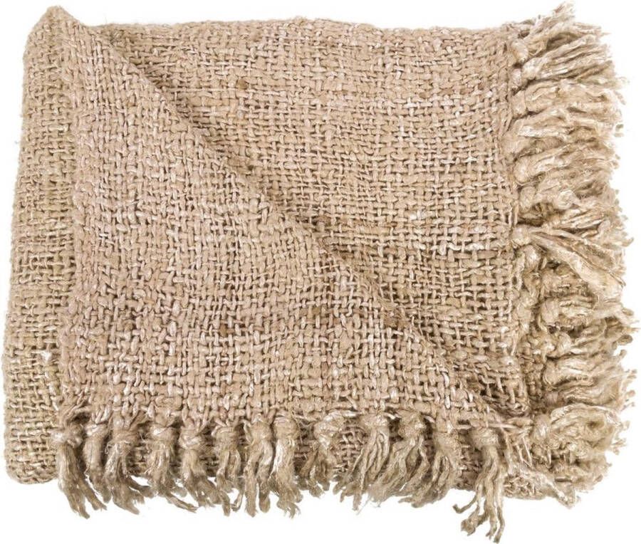 Bazar Bizar De s’il vous Plaid Beige 130 x 170 cm