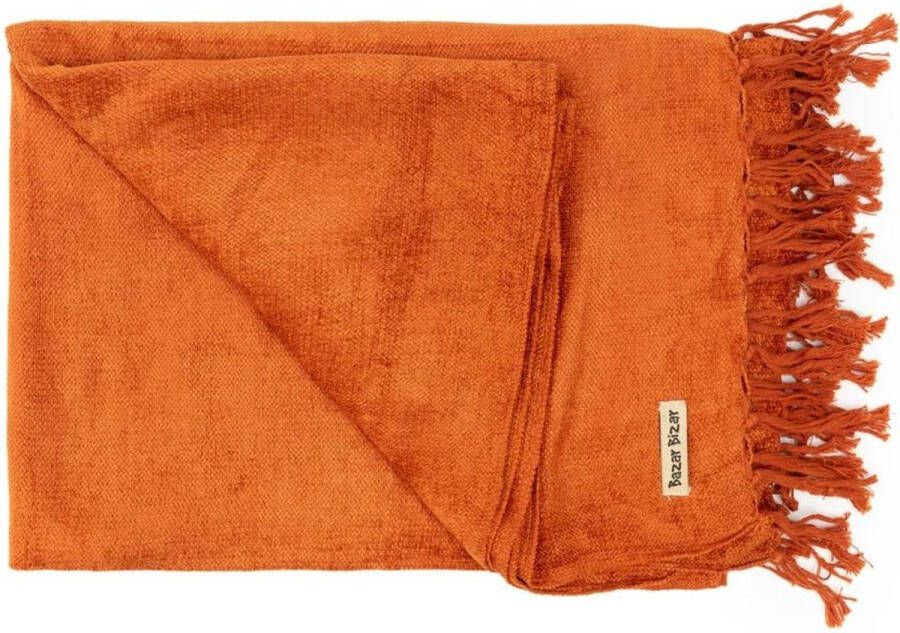 Bazar Bizar Plaid Sil Vous Plaid Velvet 170 x 130cm Roest