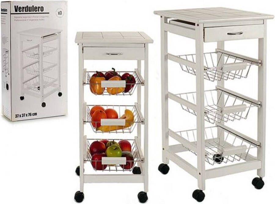 BB Home Vegetable trolley 3 tier stand (37 x 76 x 37 cm)