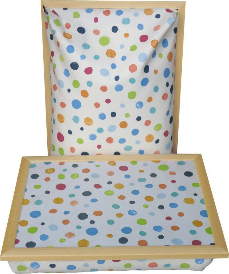 BBC Laptray Schoottafel Schootkussen Laptoptafel Dienblad met kussen Hippe Stippen