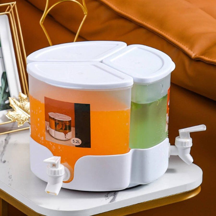 BBNK Store Drankdispenser 3x 1.7 liter polypropyleen Triple Drankdispenser Incl. Tapkraantje 5.1 liter