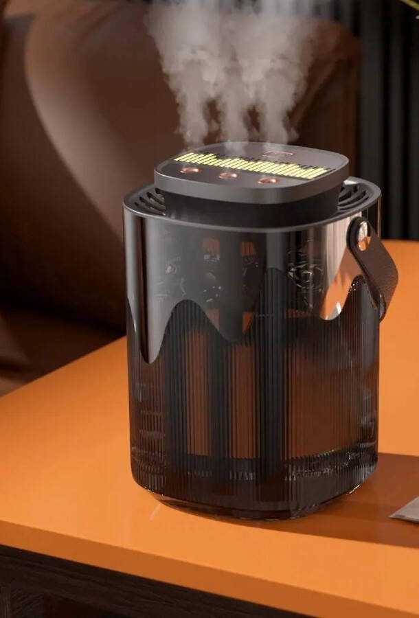 BBNK Store Luchtbevochtiger Aroma Diffuser Aroma Diffuser Luchtbevochtiger Nachtlampje Stille Werking 2 Modi USB 3L Zwart