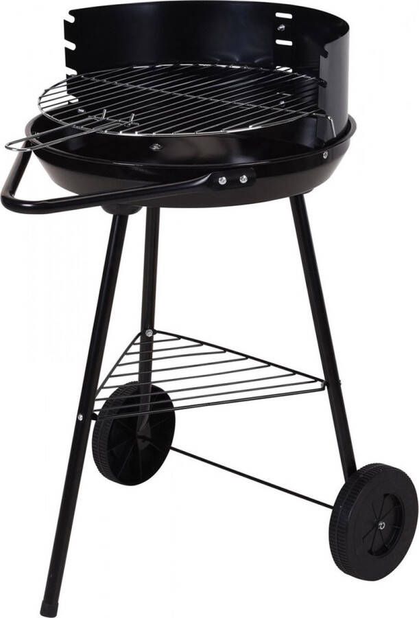 BBQ Barbecue Rond Half open Verrijdbaar 41 5x70x41 5cm Zwart grijs