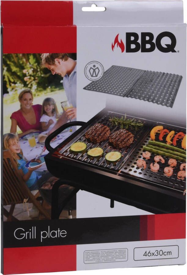 BBQ Barbecue RVS grillplaten 2 stuks