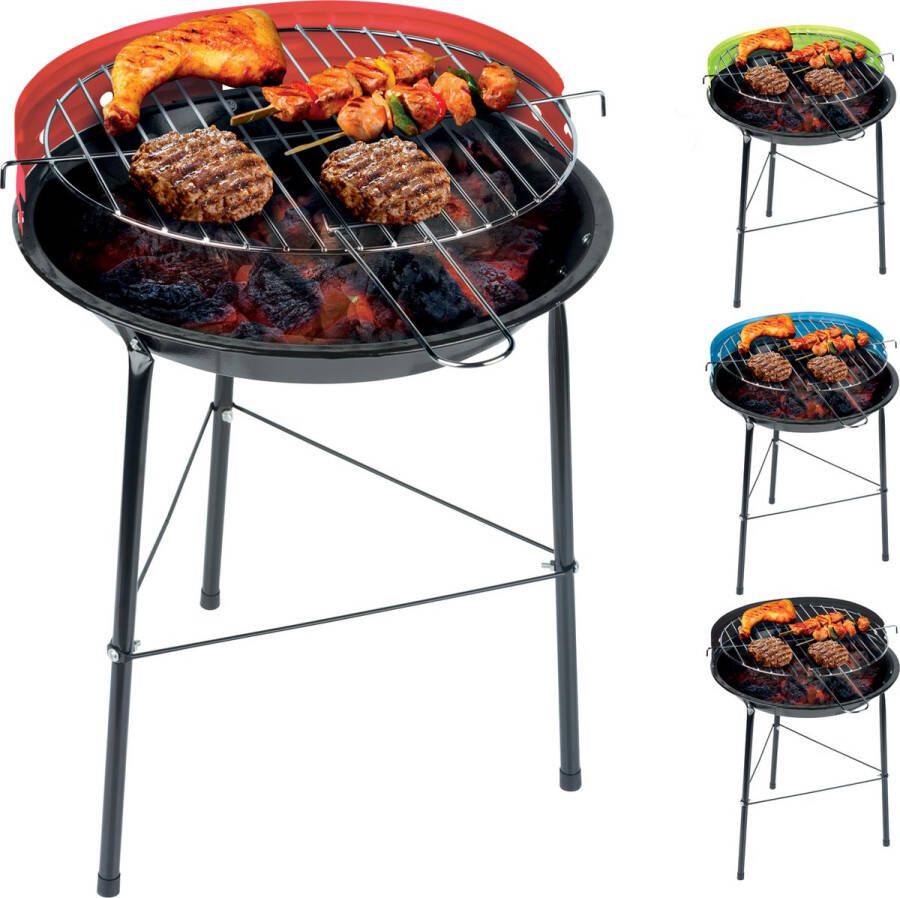 BBQ Collection Barbecue BBQ Houtskool Lichtgewicht Draagbare Barbeque Grill Ø 43 cm Willekeurige Kleur