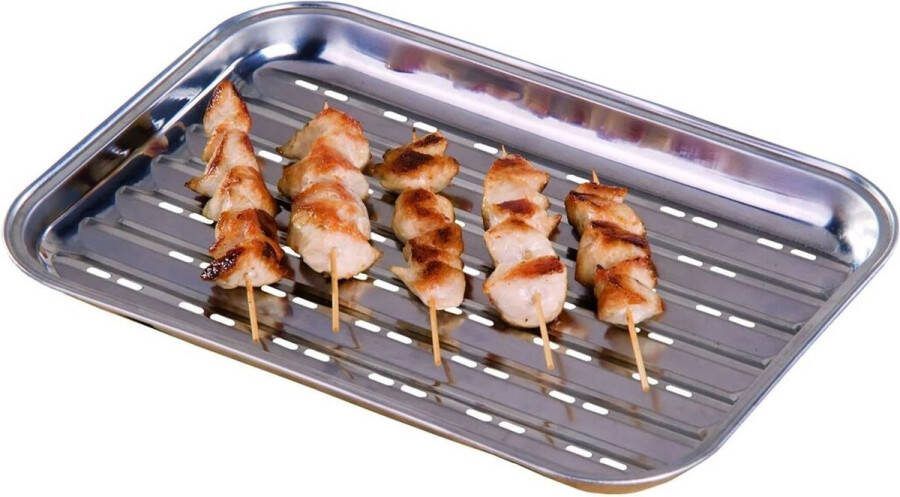 BBQ Collection Barbecue Grillrooster BBQ Tray Grillplaat Voor Vlees Vis en Groenten RVS