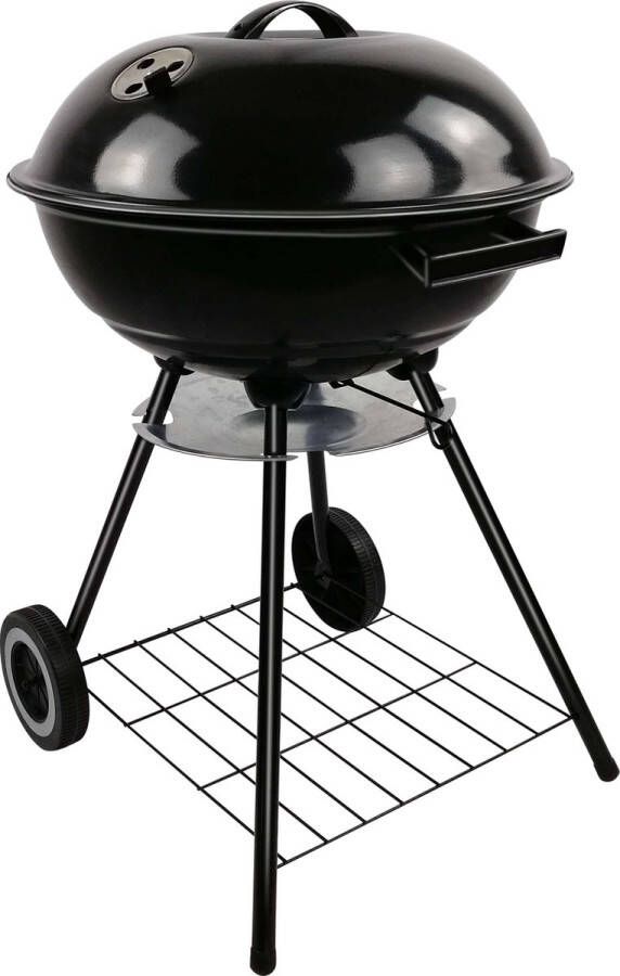 BBQ Collection Barbecue Rond Kogelbarbecue Houtskool BBQ met Deksel en Wielen Opbergrooster