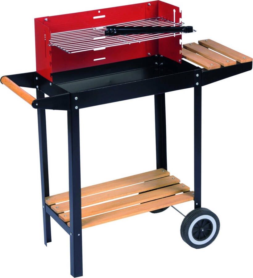 Dutchlander Bbq Collection Houtskool Barbecue Op Wielen Windscherm