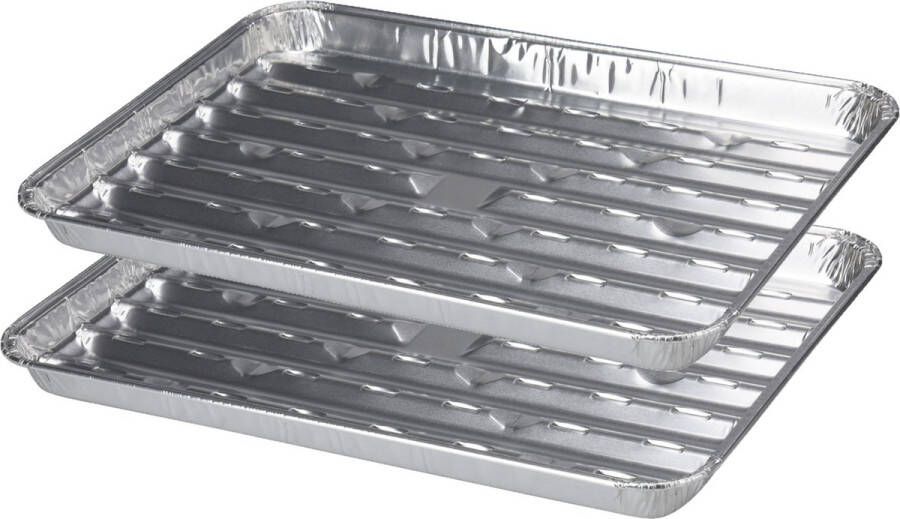 BBQ Collection Set van 16x stuks barbecue grillschalen 36 cm Vlees grillen BBQ rooster