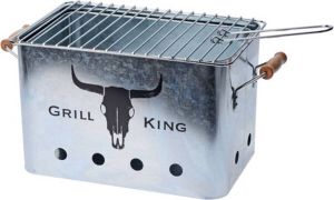 BBQ MikaMax Grill King Houtskool RVS Inclusief Verwijderbare aslade & Inklapbare handvaten