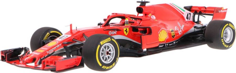 BBR Het 1:18 Diecast-model van de Ferrari SF71H #47 van de Fiorano-test van 2021. De rijder was Mick Schumacher. De fabrikant van het schaalmodel is Models. Dit model is alleen online beschikbaar