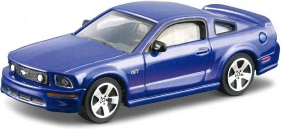Bburago Modelauto Ford Mustang Gt Italiaans Design Blauw 10 Cm Schaal 1:43 Speelgoed Auto Schaalmodel