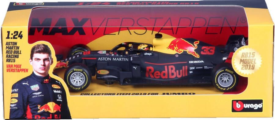 Bburago Max Verstappen RB15 2019 Red Bull Racing 1:24 Schaalmodel Raceauto Collectors Item