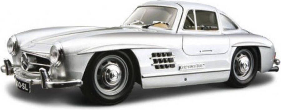 Bburago Modelauto Mercedes-benz 300sl 1954 Zilver Schaal 1:24 19 X 7 X 5 Cm Speelgoed Auto&apos;s