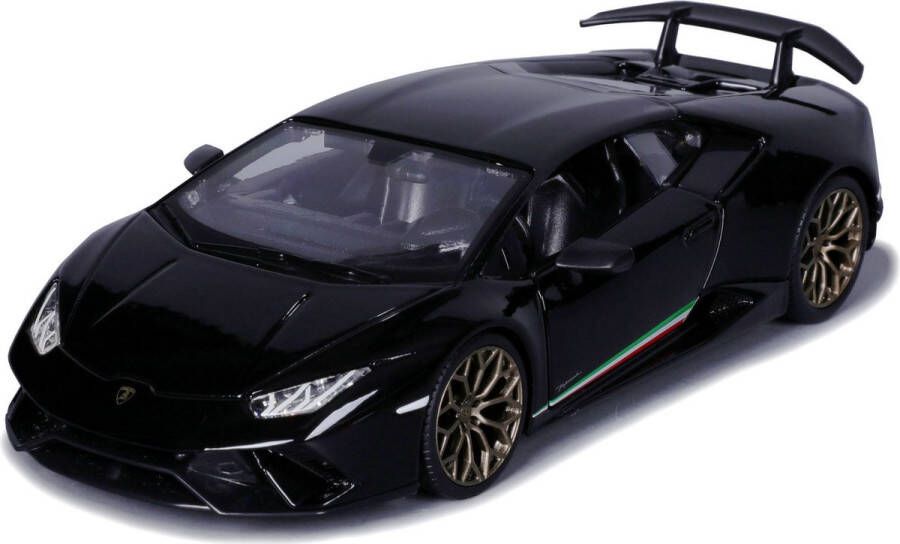 Bburago modelauto speelgoedauto Lamborghini Huracan Performante zwart schaal 1:24 19 x 8 x 5 cm