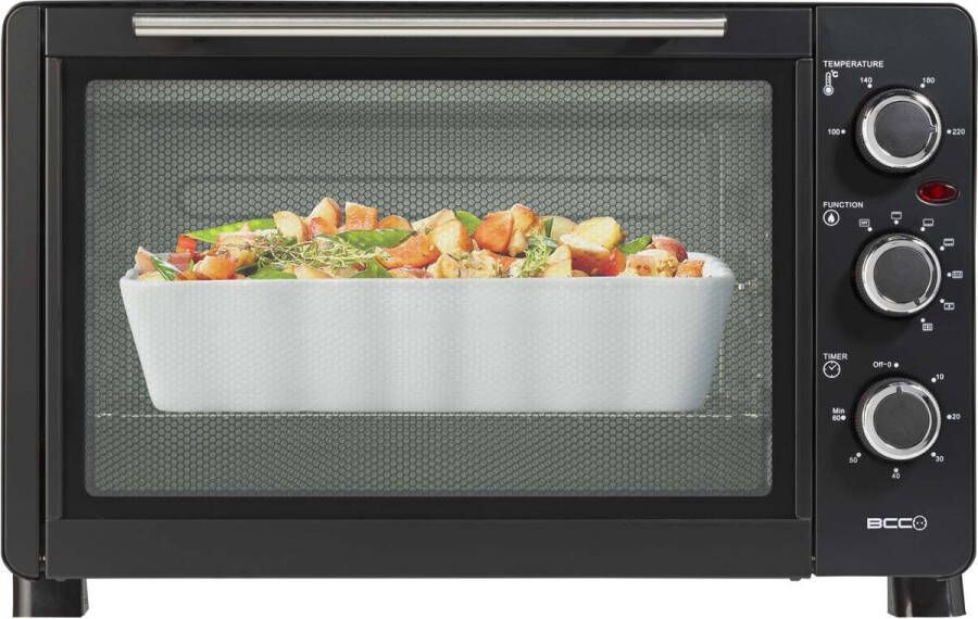 BCC Mini Oven 30 Liter Vrijstaand Dubbel glas Zwart