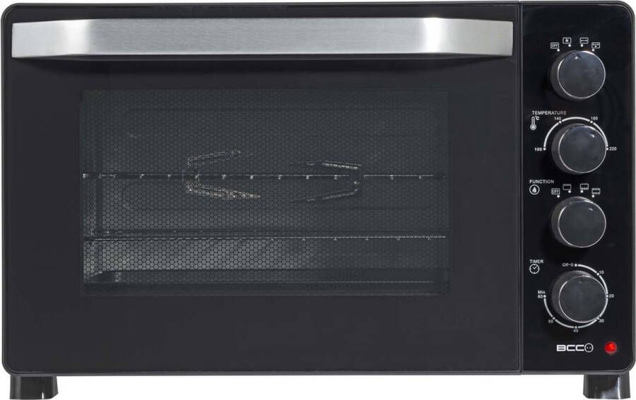 BCC Mini Oven 38 Liter Vrijstaand Dubbel glas Zwart