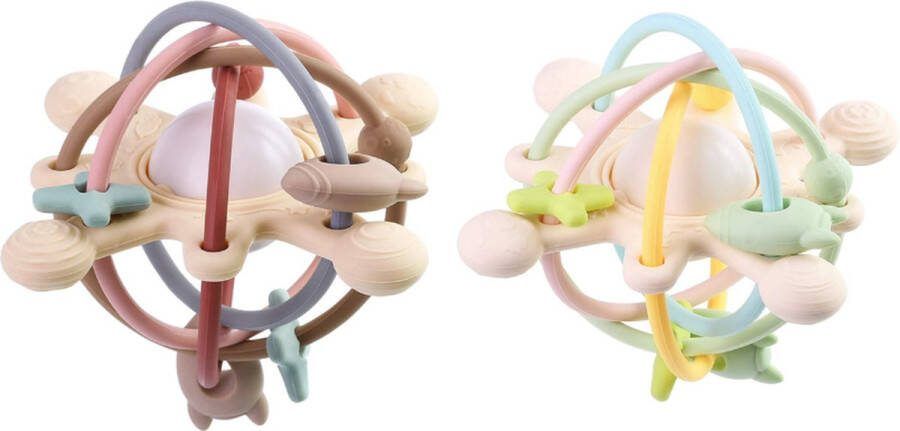 Be Sure Store Sterrenvlucht & Raketpret Rammelaar Bijtring BPA-vrij Bijtring Baby Bijtringen Koelbijtring Rammelaar Baby Speelgoed 6 Maanden Baby Speelgoed