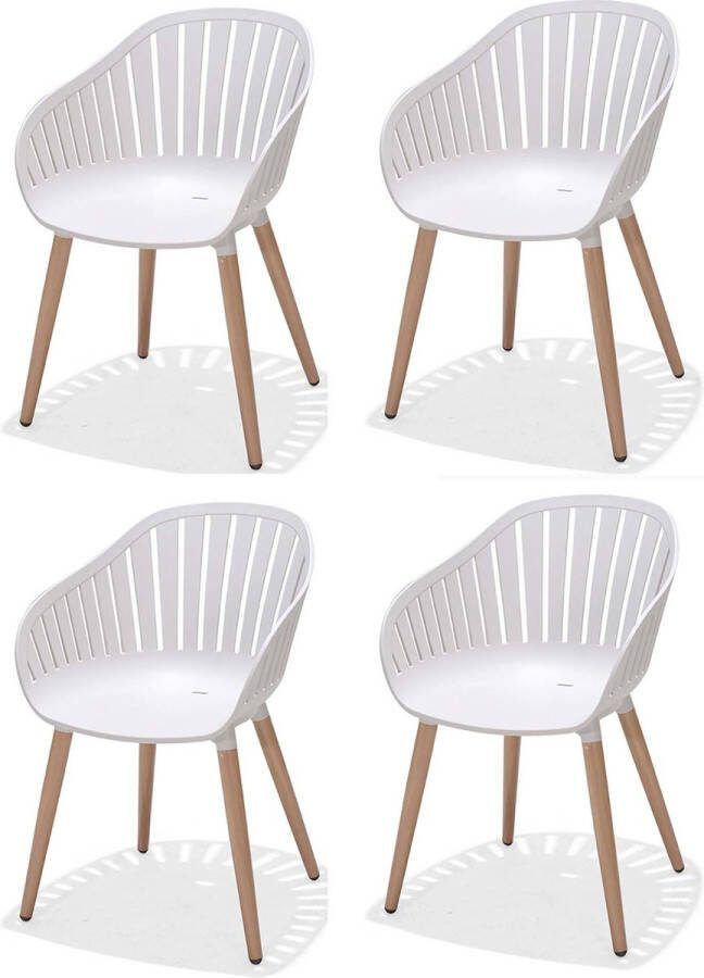 Beach7 Antibes Kuipstoel Wit- Air tuinstoel set van 4