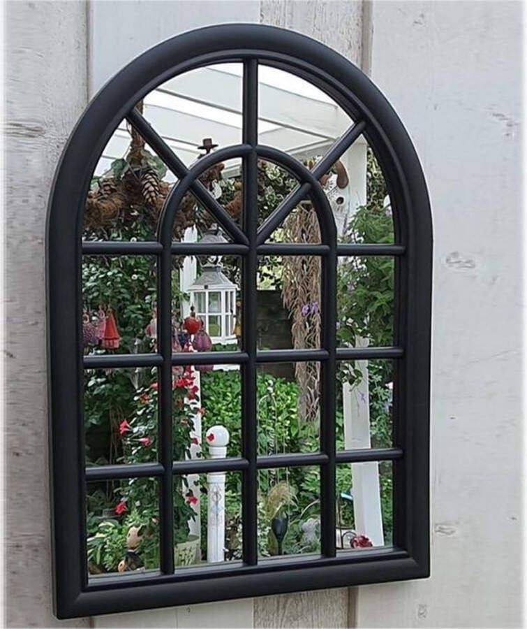 Beactiff Tuinspiegel Gotische Buitenspiegel Kerkraam tuin spiegel met frame wandspiegel 60 x 46cm per stuk geleverd