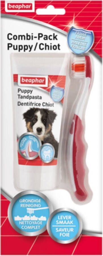 Beaphar Tandpasta Borstel Combi-pack Puppy Tandenborstel