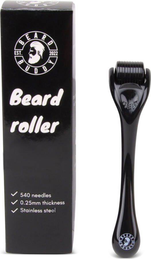 Beard Buddy BeardBuddy Premium Baardroller 0.25mm Beard Roller Dermaroller Baardgroei Stainless Steel RVS