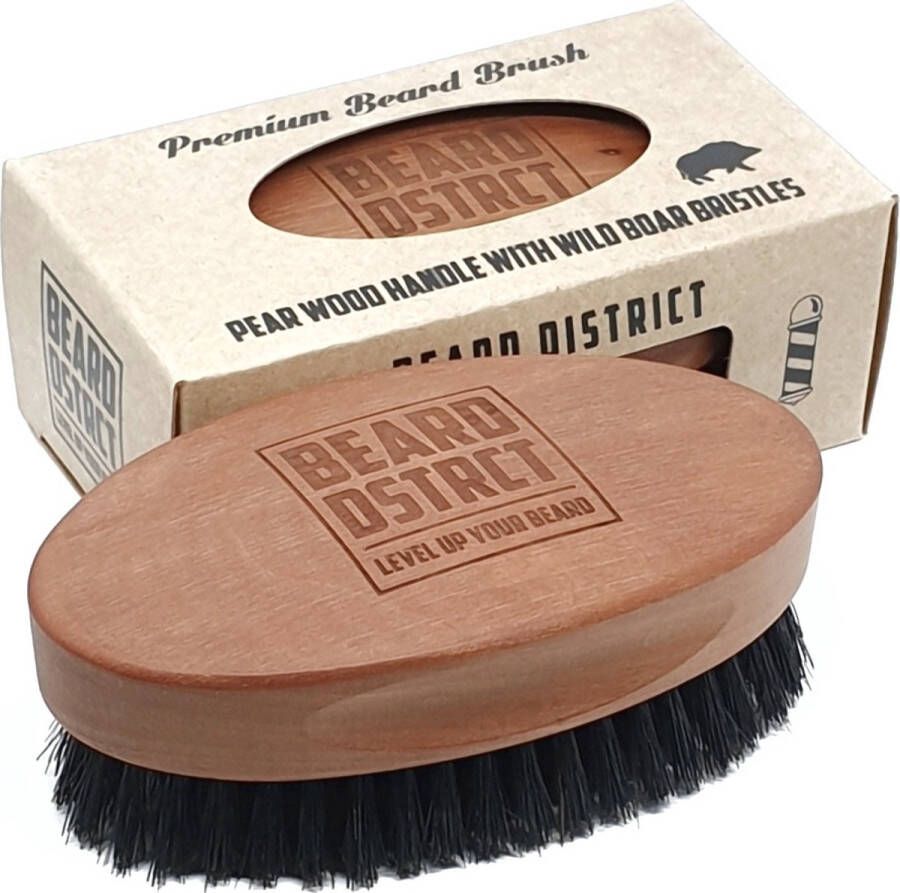 Beard District Bearddistrict Baardborstel XL Voor een Volle Gezonde & Schone Baard 100% Natuurlijke Haren Wild Boar Pure Bristles