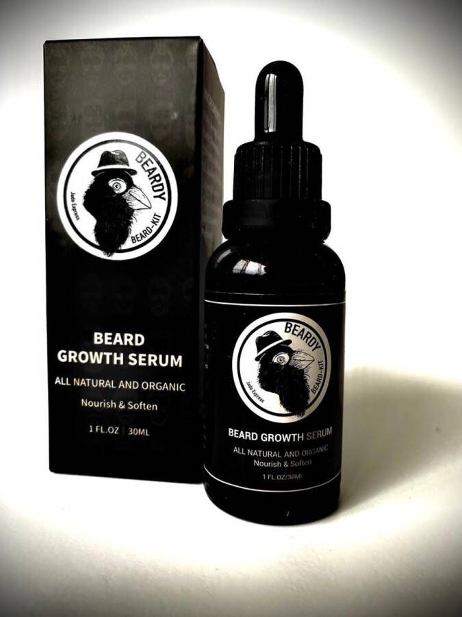 Beardy Baardgroei serum navulverpakking 100% Natuurlijk Baardgroeimiddel Baardverzorging Baard Olie Beard Oil Snor Verzorging Baardolie 30 ml Baardverzorging Baardgroei