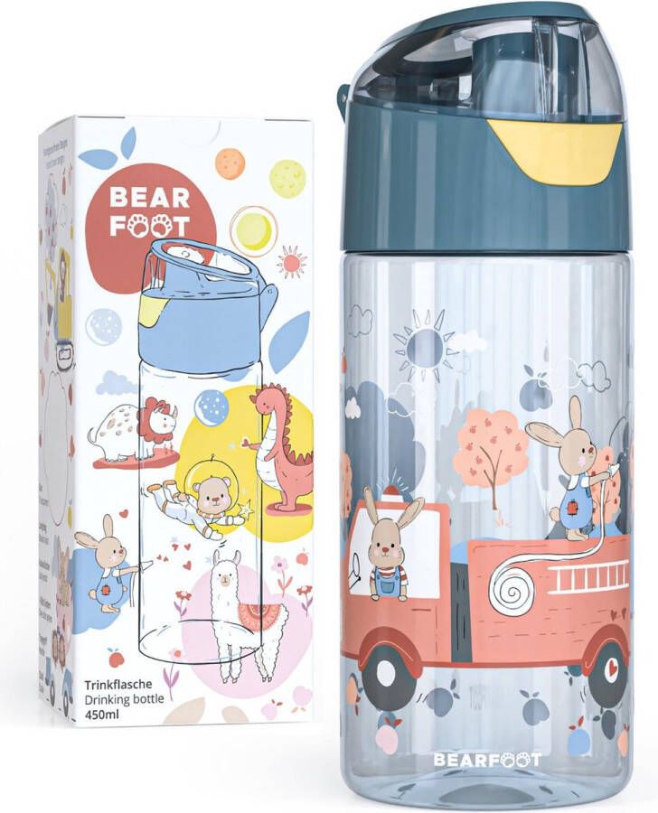 BEARFOOT Kinderwaterfles lichtgewicht waterfles brandweer schoolbeker
