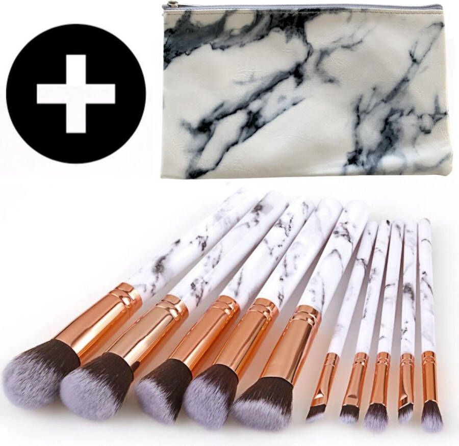 BeauRose Luxe Make Up Kwasten Set Make Up Brush Oogschaduw – Beauty Foundation Kwast Poederkwast Brush Make Up Cosmetica Kwasten Set – Make Up Etui Make Up Penselen Set – Make Up Set