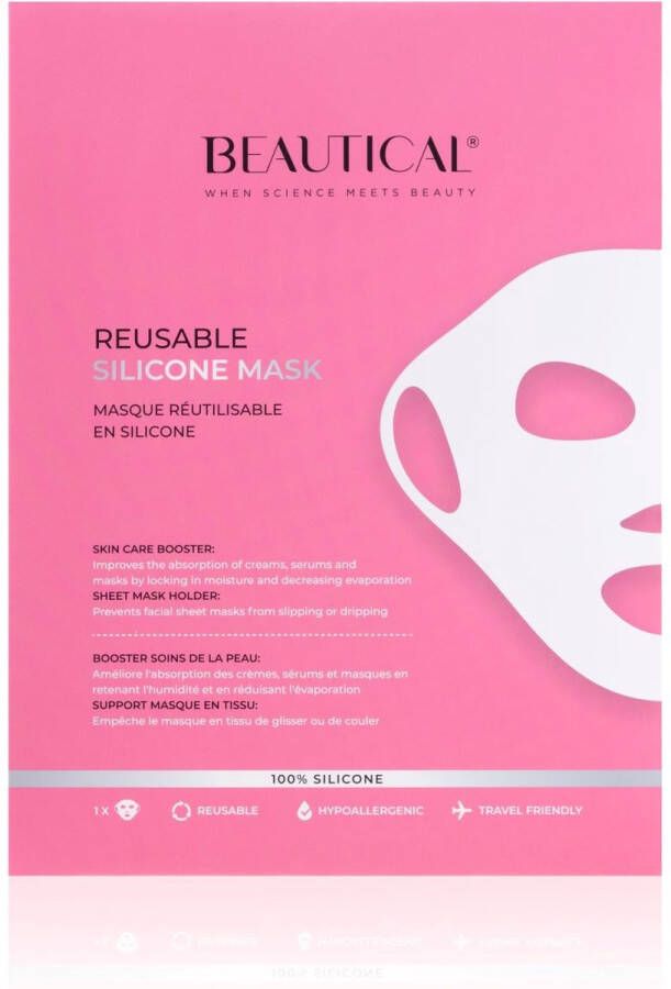 Beautical Reusable Silicone Mask herbruikbaar siliconenmasker sheet mask gezichtsmasker herstellend en efficient