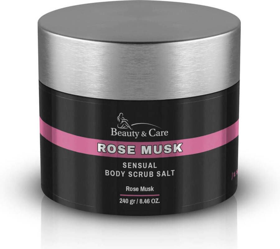 Beauty & Care Rose Musk Body Scrub Salt 240 g. new