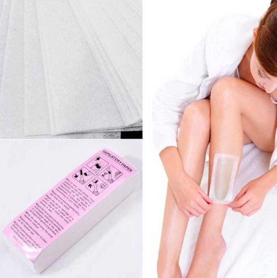 Beauty & Skin Wax Strips Harsstrips Ontharen Ontharingsstrips Nonwoven Waxstrips Non Woven Wax Epilator Voor het doeltreffend verwijderen van ongewenste haartjes 300 stuks.3 Pakken