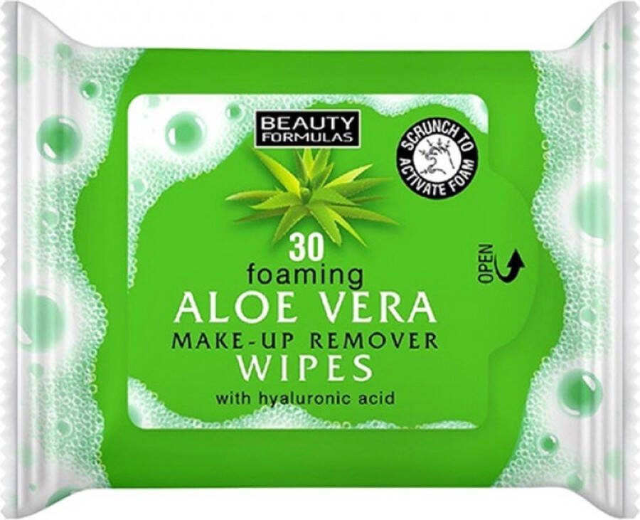 Beauty Formulas Aloë Vera Make-up Remover Wipes aloë vera facial make-up remover wipes 30st