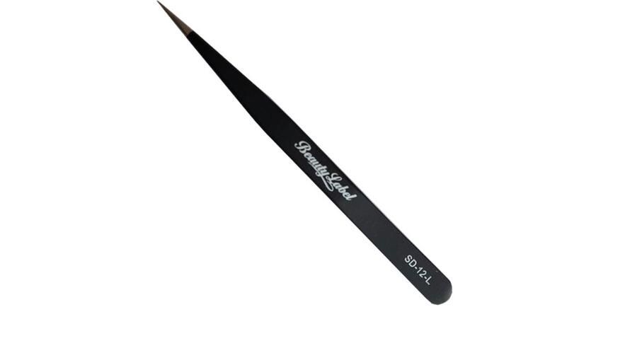 Beauty Label Pincet Lash Tweezer SD-12 Zwart LARGE