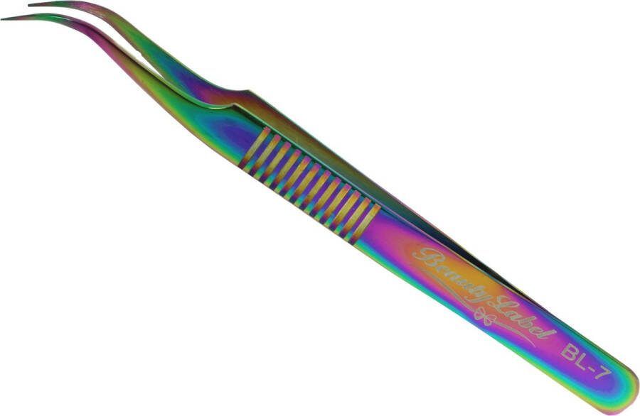 Beauty Label Pincet Curved Tweezer BL-7 Multicolor
