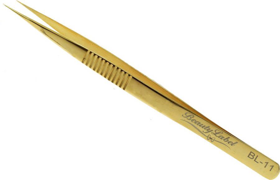 Beauty Label Pincet Lash Tweezer BL-11 Goud