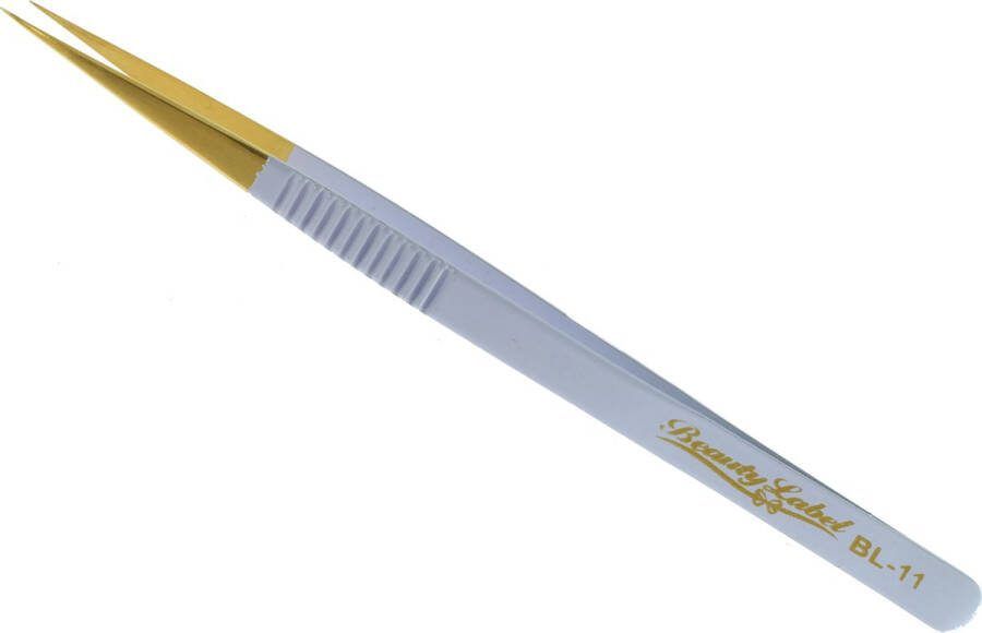 Beauty Label Pincet Lash Tweezer BL-11 Wit Goud